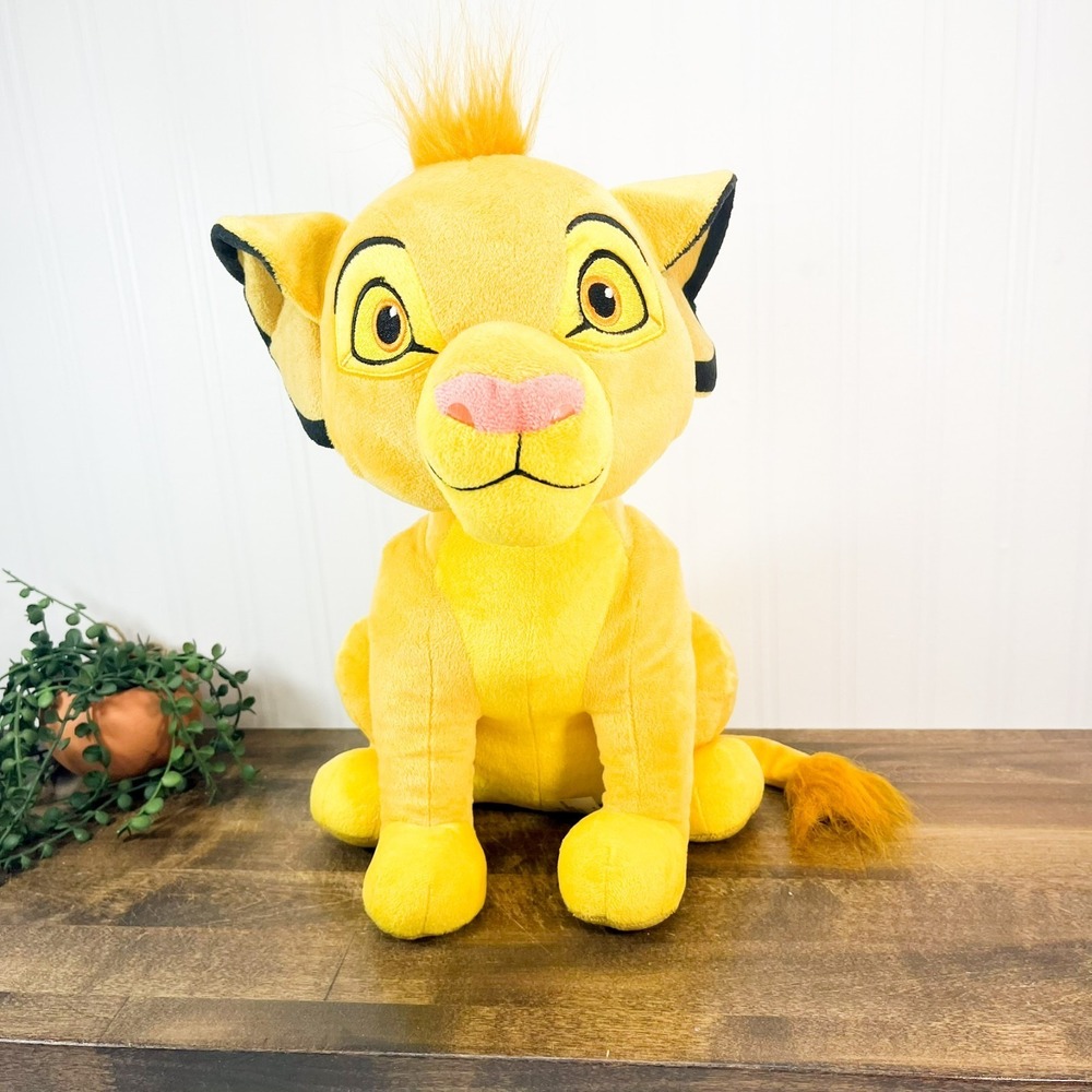 Large Simba Plush Disney Store The Lion King Simba 13" Plush Stuffed Animal‎ Toy